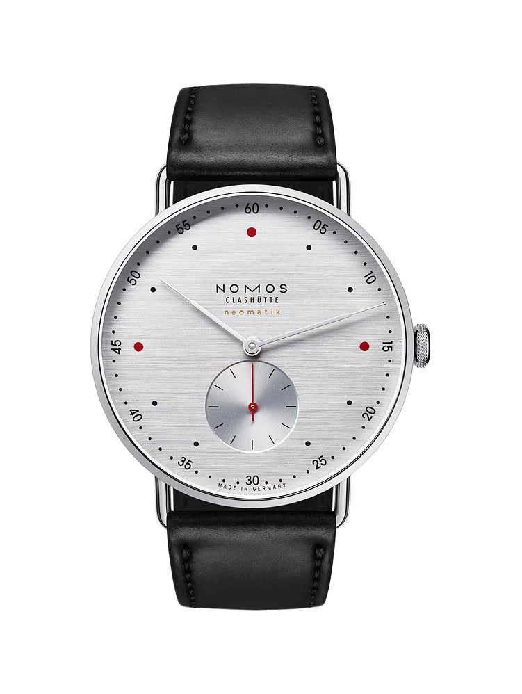 Nomos Glashütte Unisexuhr Metro neomatik 39 silvercut 1114