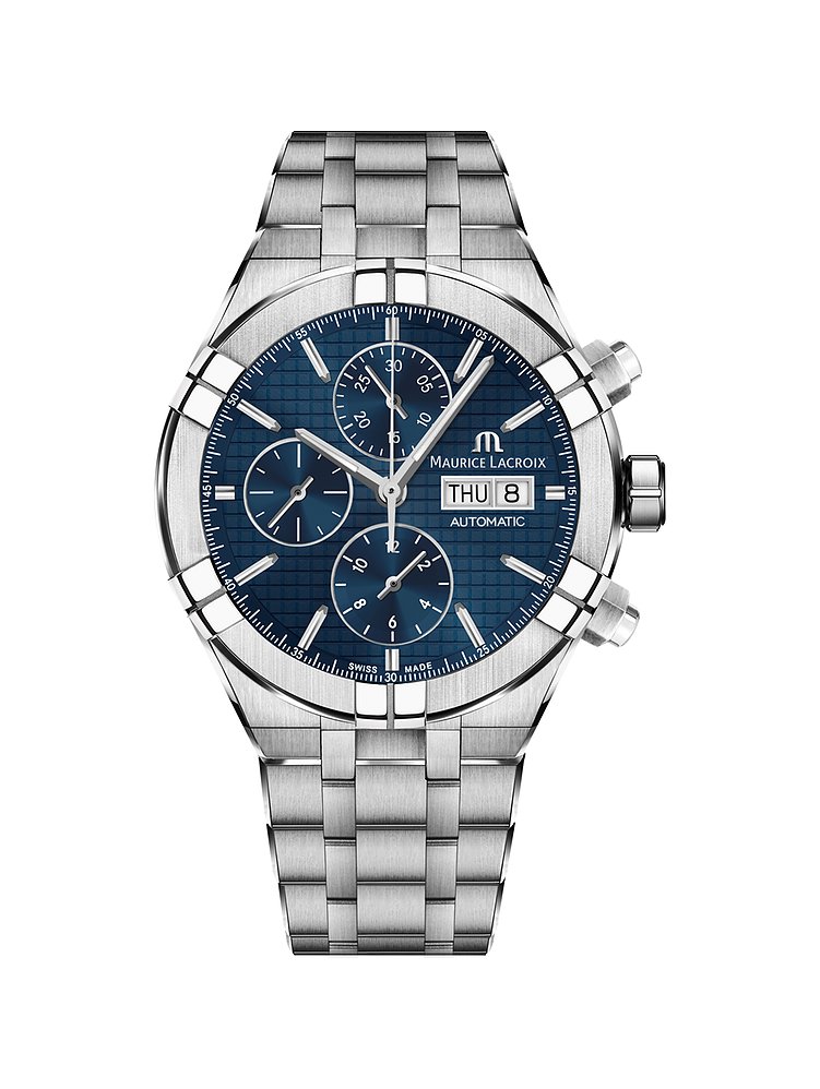 Maurice Lacroix Herrenuhr Aikon Chronograph Day Date AI6038-SS002-430-1