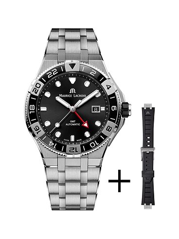 Maurice Lacroix Uhren-Set inkl. Wechselarmband Aikon Venture GMT AI6158-SS00F-330-A