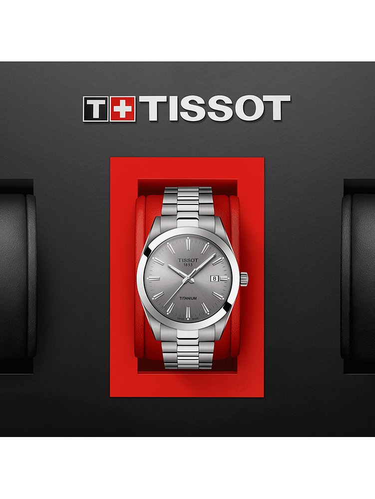 Tissot Herrenuhr Gentleman Titanium T1274104408100