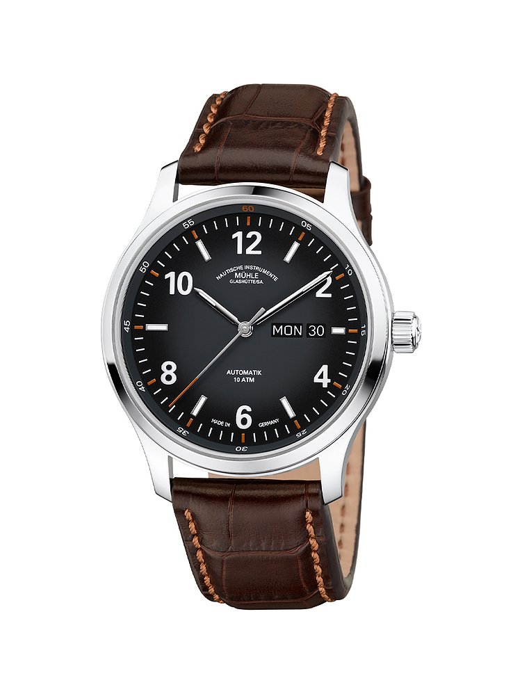 Mühle-Glashütte Herrenuhr Lunova Tag/Datum M1-43-26 LB