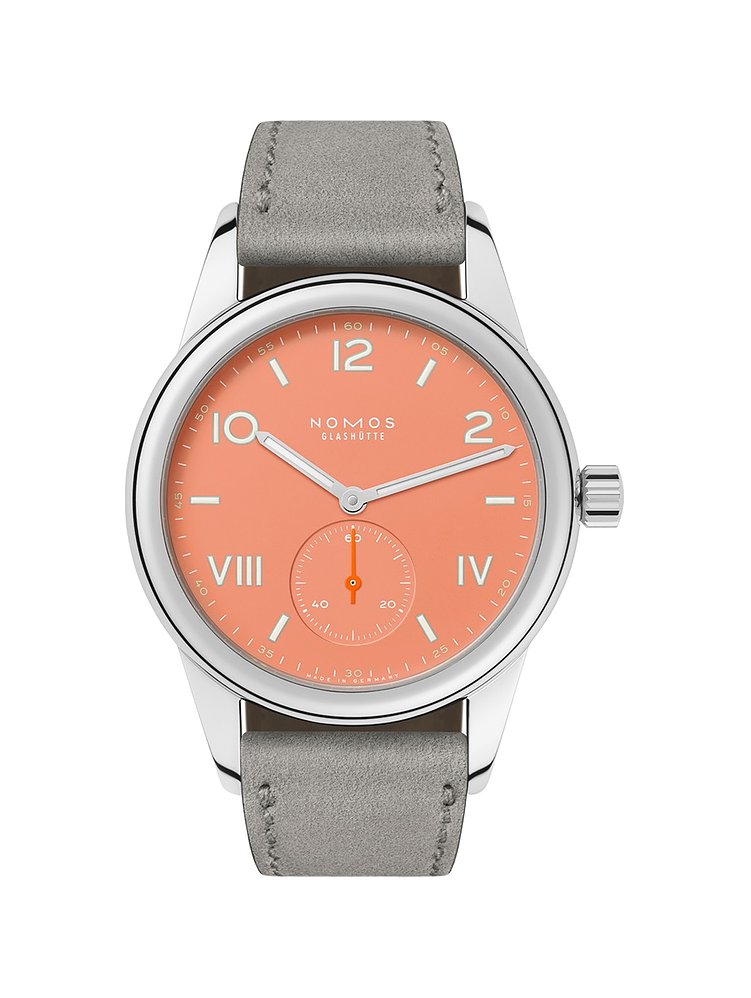 Nomos Glashütte Unisexuhr Club Campus cream coral 714