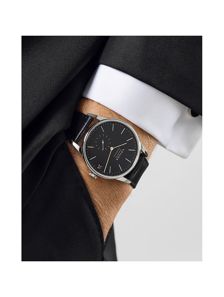 Nomos Glashütte Herrenuhr Orion neomatik 41 date new black 366