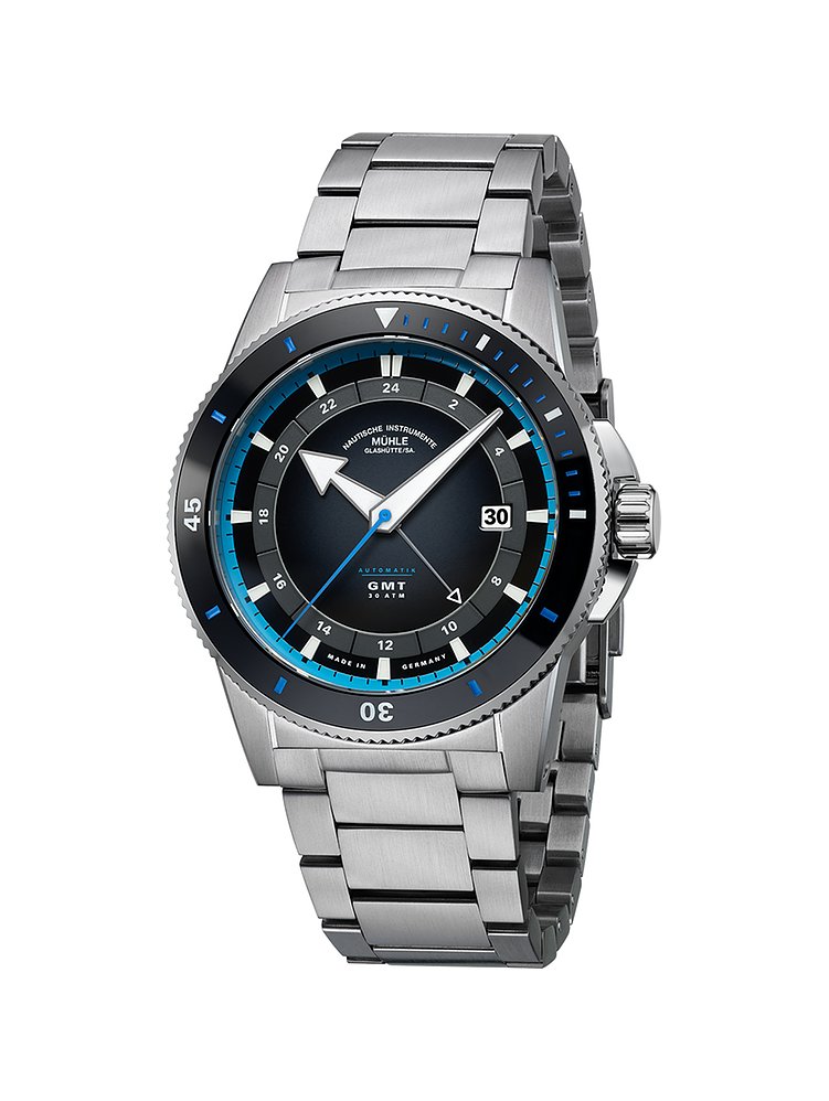 Mühle-Glashütte Herrenuhr Sportivo Travel GMT M1-52-13-MB
