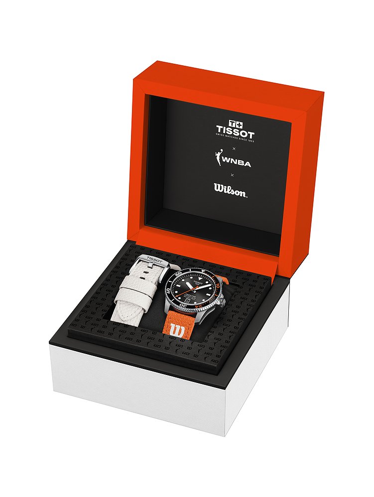 Tissot Uhren-Set inkl. Wechselarmband Seastar 1000 WNBA Wilson Powermatic 80 T1208071705100