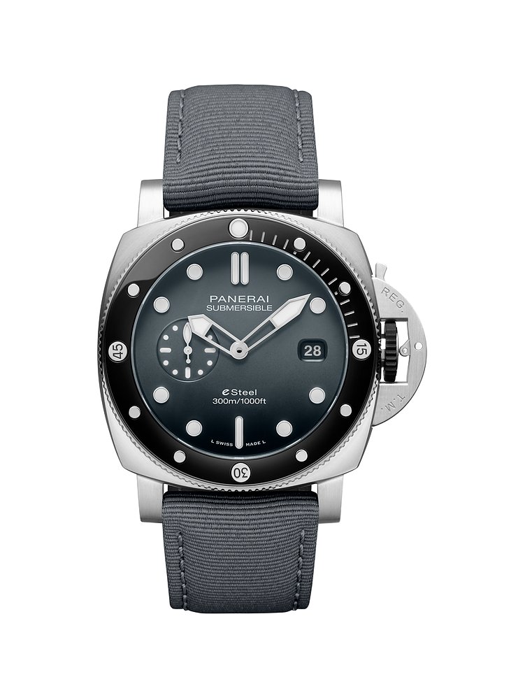 Panerai Unisexuhr Submersible QuarantaQuattro eSteel Grigio Roccia PAM01288