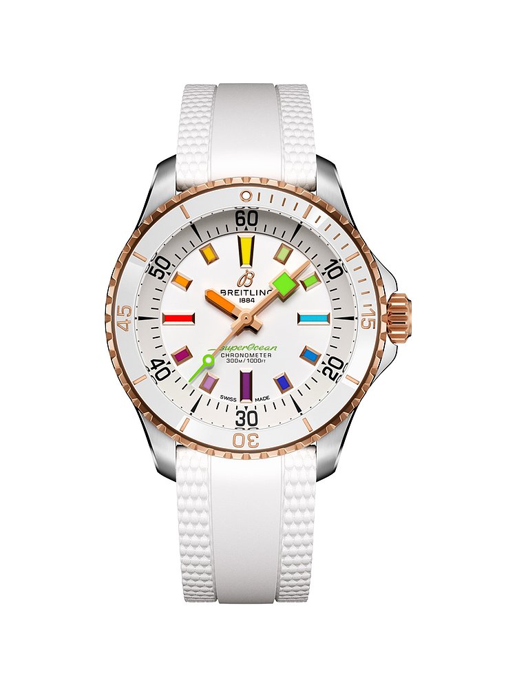 Breitling Damenuhr Superocean Rainbow 36mm U17377211A1S1