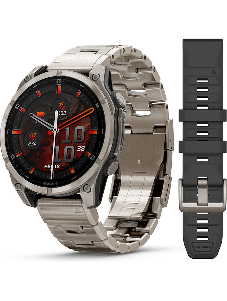 Garmin Garmin Smartwatch Fenix 8 47 mm AMOLED Sapphire Graphit Titanium Titan 010 02904 40