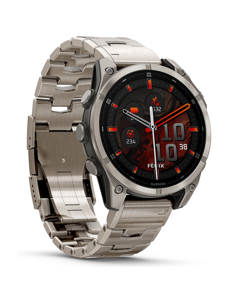 Garmin Smartwatch Fenix 8 - 47 mm AMOLED Sapphire Graphit Titanium Titan 010-02904-40