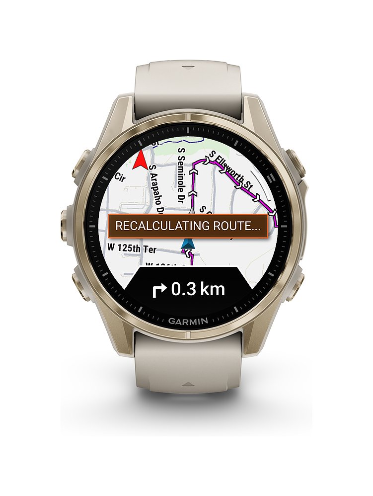 Garmin Smartwatch Fenix  8 - 43 mm AMOLED Sapphire Nebelgrau Softgold  010-02903-11