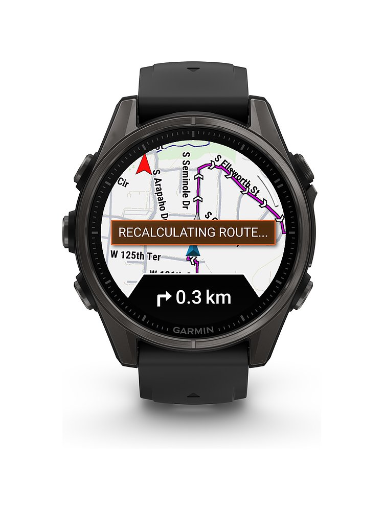 Garmin Smartwatch Fenix  8 - 43 mm AMOLED Sapphire Schwarz Carbongrau Titan  010-02903-21