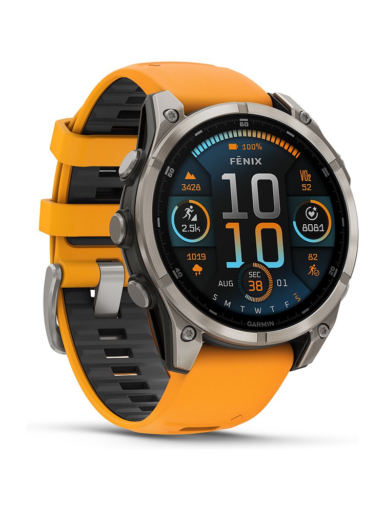 Garmin Smartwatch Fenix 8 - 47 mm AMOLED Sapphire Graphit Titanium Titan 010-02904-11