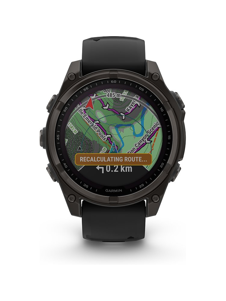 Garmin Smartwatch Fenix  8 - 47 mm Solar Sapphire Graphit Carbongrau Titan DLC  010-02906-11