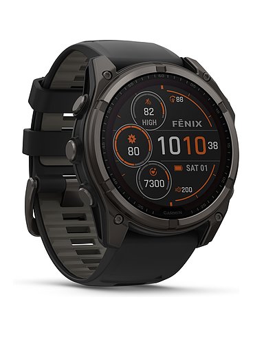 Garmin Smartwatch Fenix  8 - 51 mm Solar Sapphire Graphit Carbongrau Titan DLC  010-02907-11