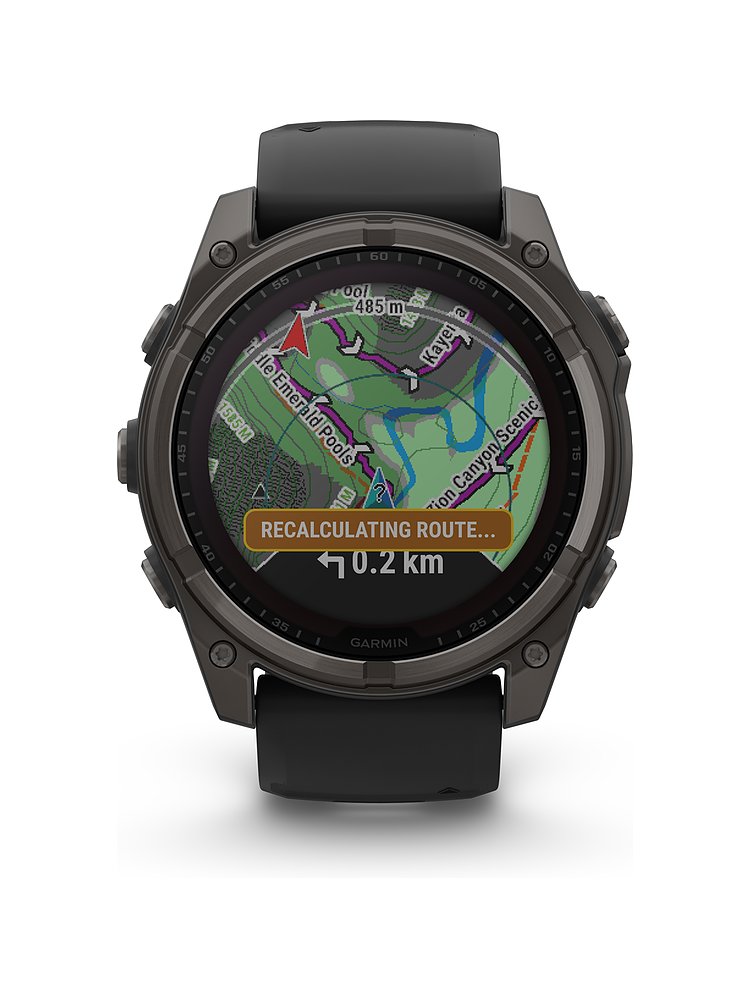 Garmin Smartwatch Fenix  8 - 51 mm Solar Sapphire Graphit Carbongrau Titan DLC  010-02907-11