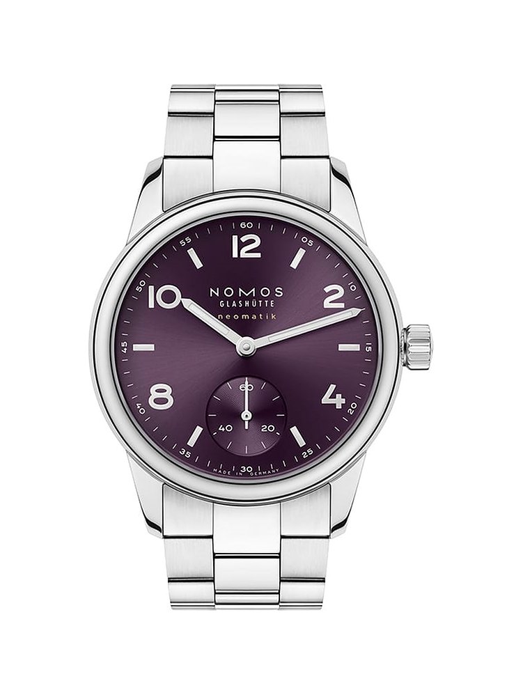 Nomos Glashütte Damenuhr Club Sport neomatik 34 violett 757