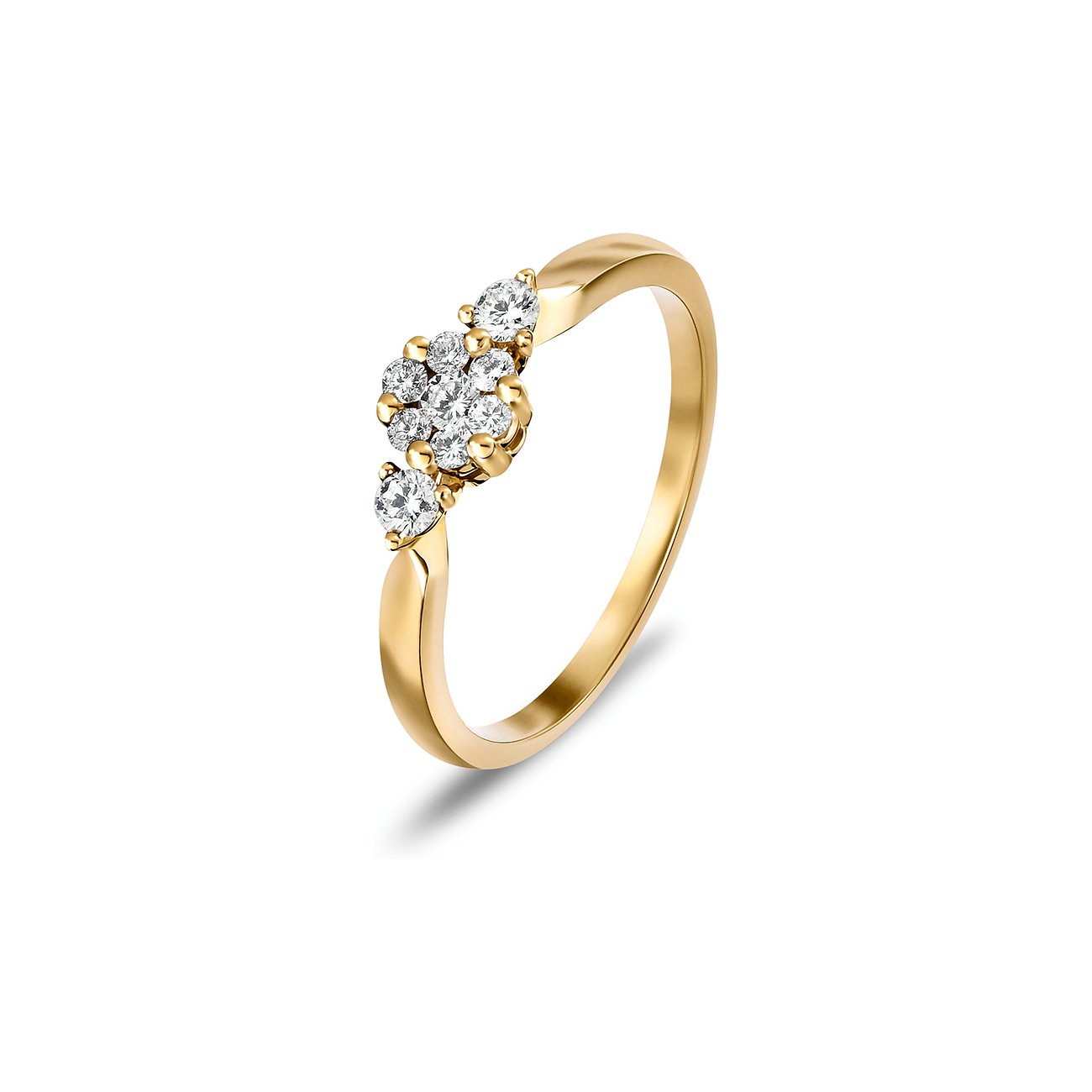 CHRIST Ring aus 585 Gelbgold mit Diamanten.
