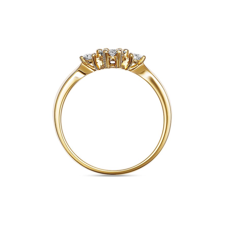 CHRIST Ring aus 585 Gelbgold mit Diamanten.
