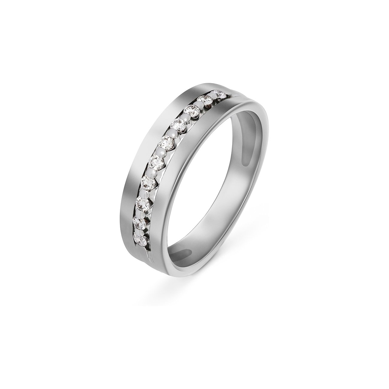 CHRIST Ring aus 585 Weißgold mit Diamanten.