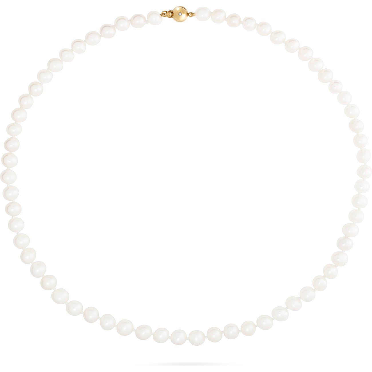 YAMOKO Perlenkette aus 585 Gelbgold mit kleinen Perlen.