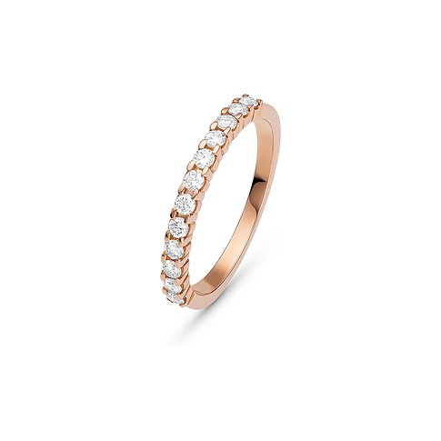 CHRIST Ring aus 585 Roségold mit Diamanten.