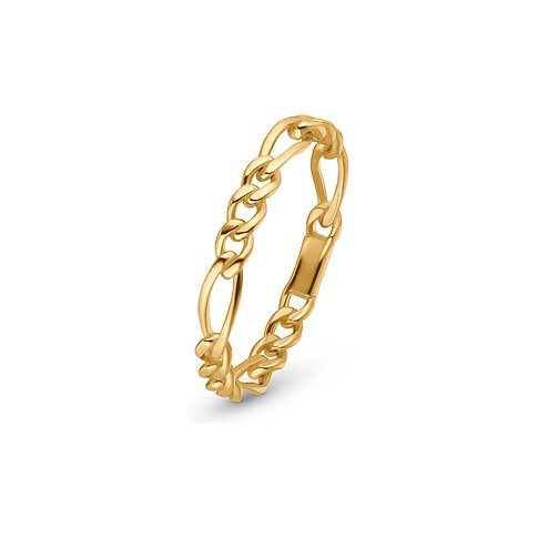 CHRIST Ring aus 375 Gelbgold, Glieder-Design.