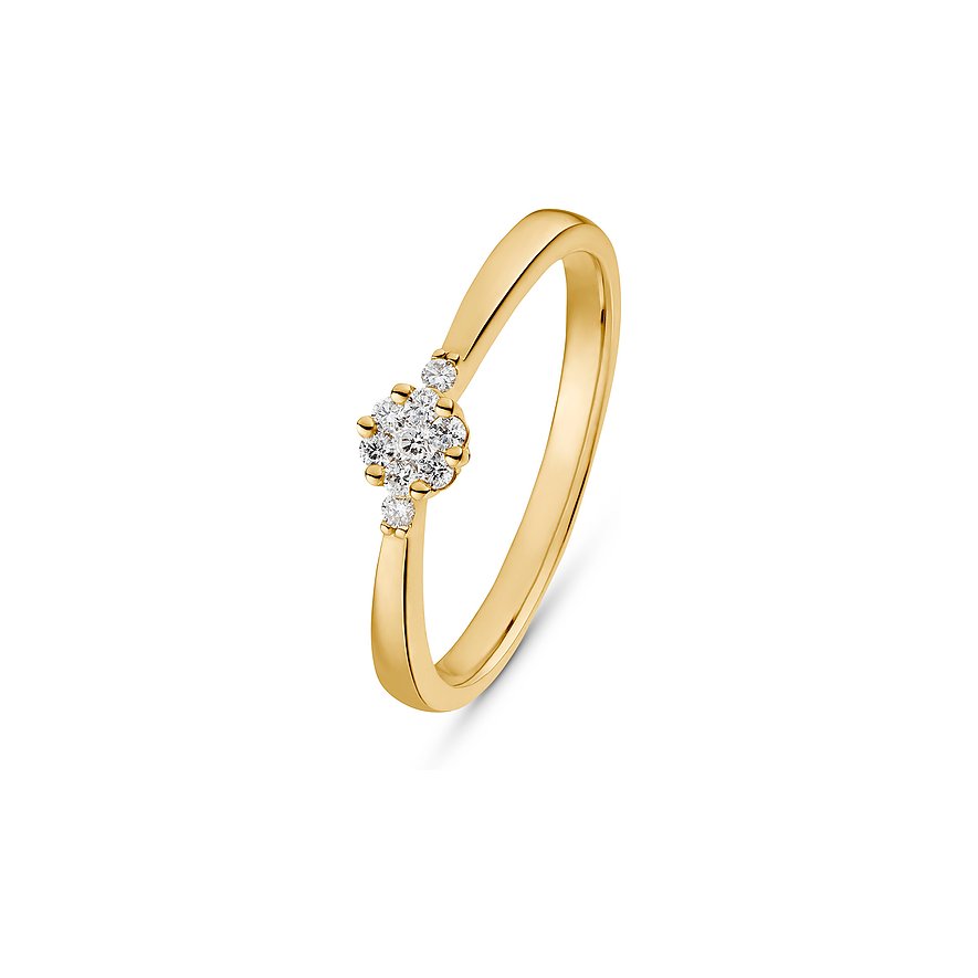 CHRIST Ring aus 585 Gelbgold mit Diamanten.
