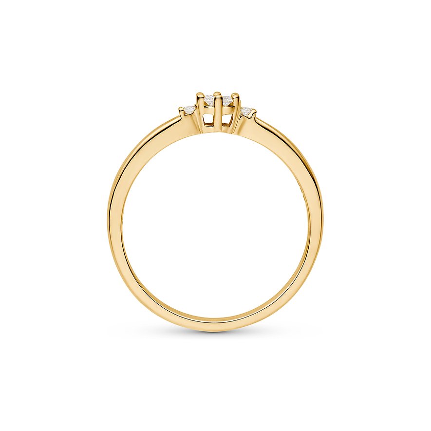 CHRIST Ring aus 585 Gelbgold mit Diamanten.