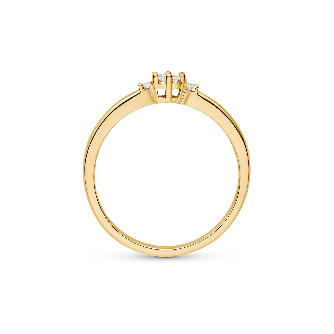 CHRIST Ring aus 585 Gelbgold mit Diamanten.