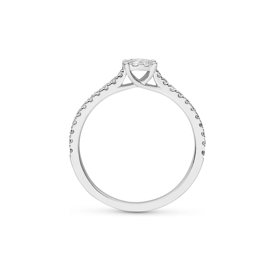 CHRIST Ring aus 585 Weißgold mit Diamanten.