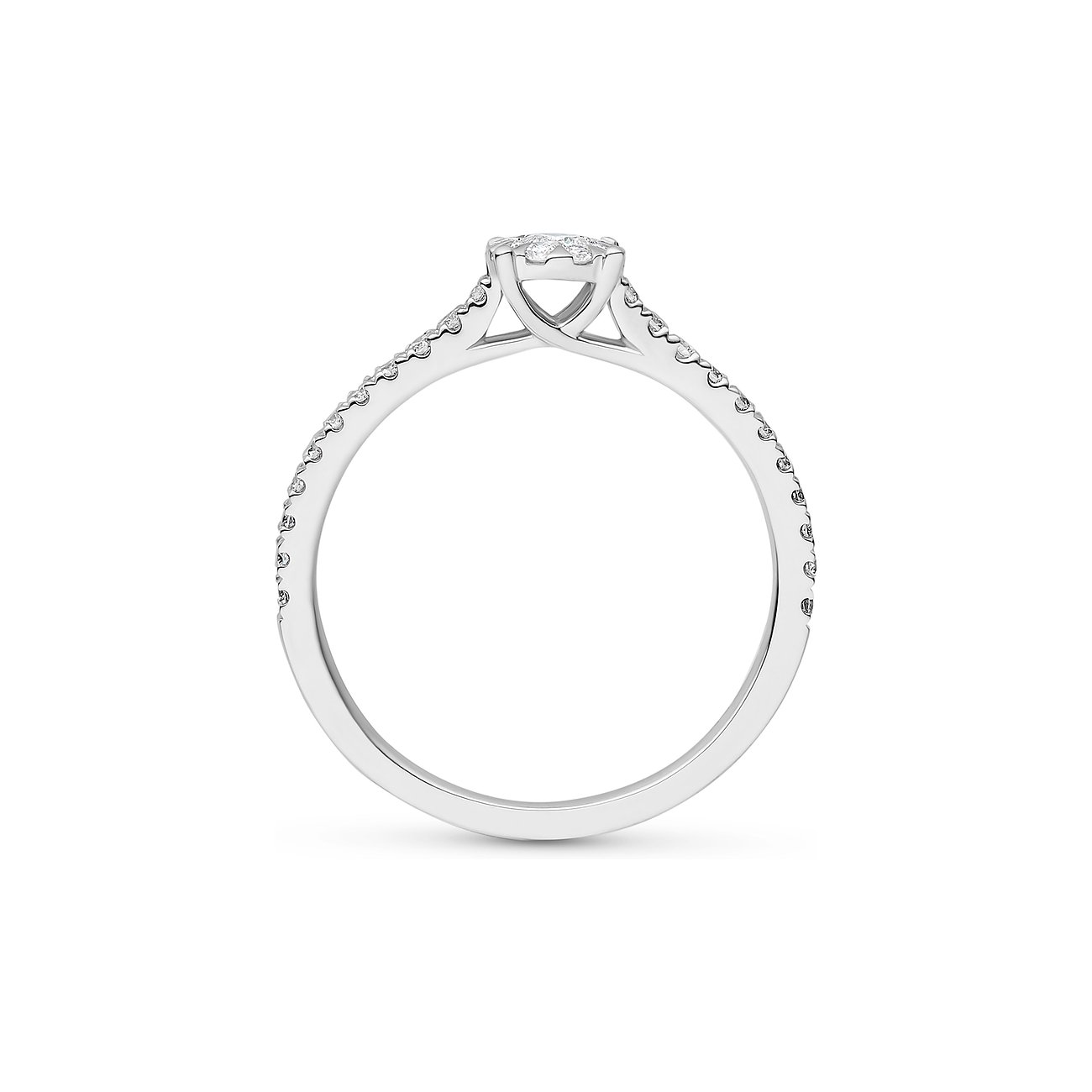 CHRIST Ring aus 585 Weißgold mit Diamanten.