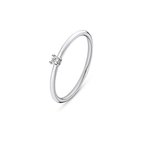 CHRIST Ring aus 375 Weißgold mit Diamant.
