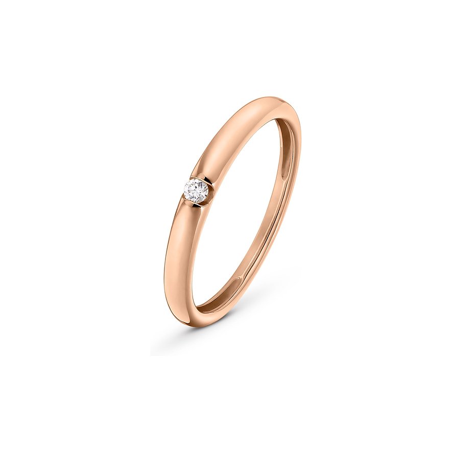 CHRIST Ring aus 375 Roségold mit Diamant.