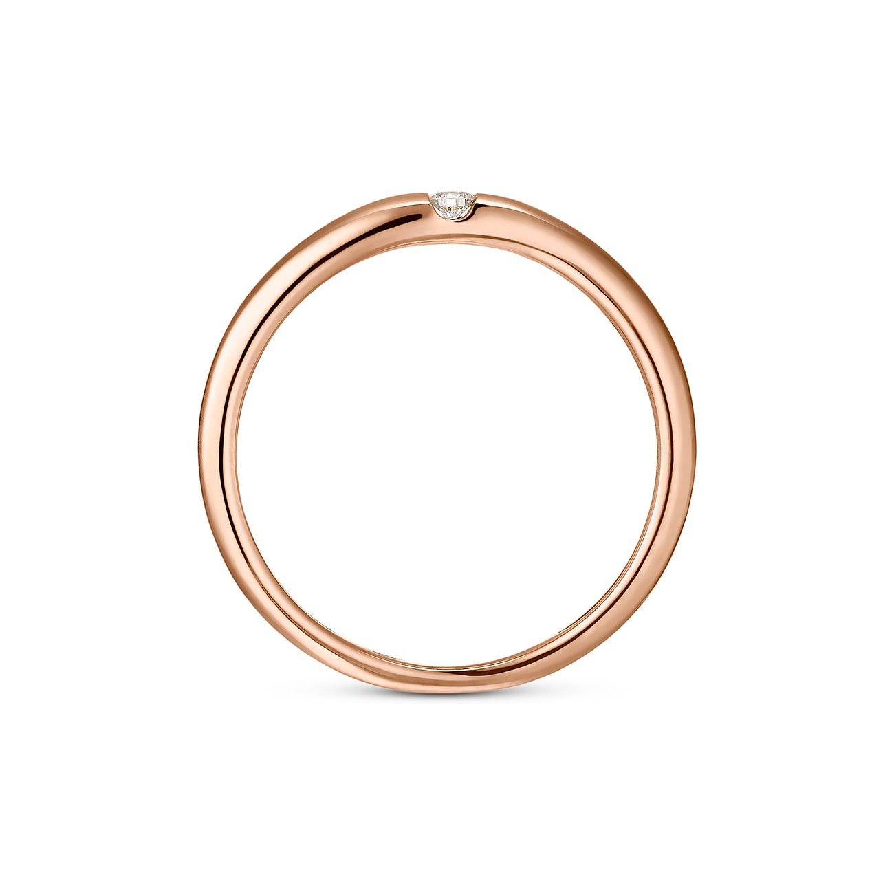 CHRIST Ring aus 375 Roségold mit Diamant.