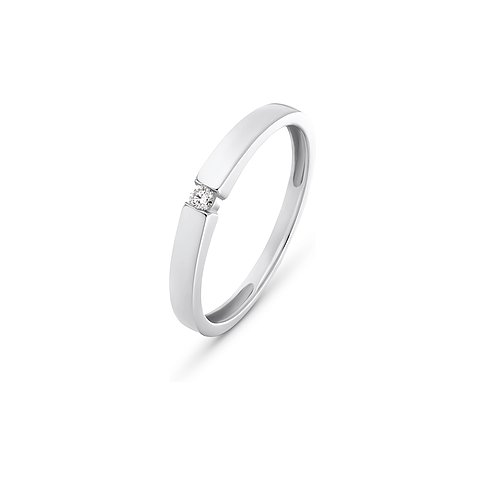 CHRIST Ring aus 375 Weißgold mit Diamant.