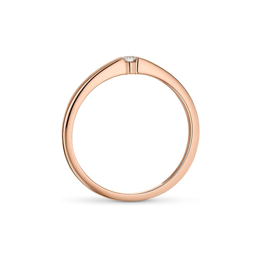 CHRIST Ring aus 375 Roségold mit Diamant.