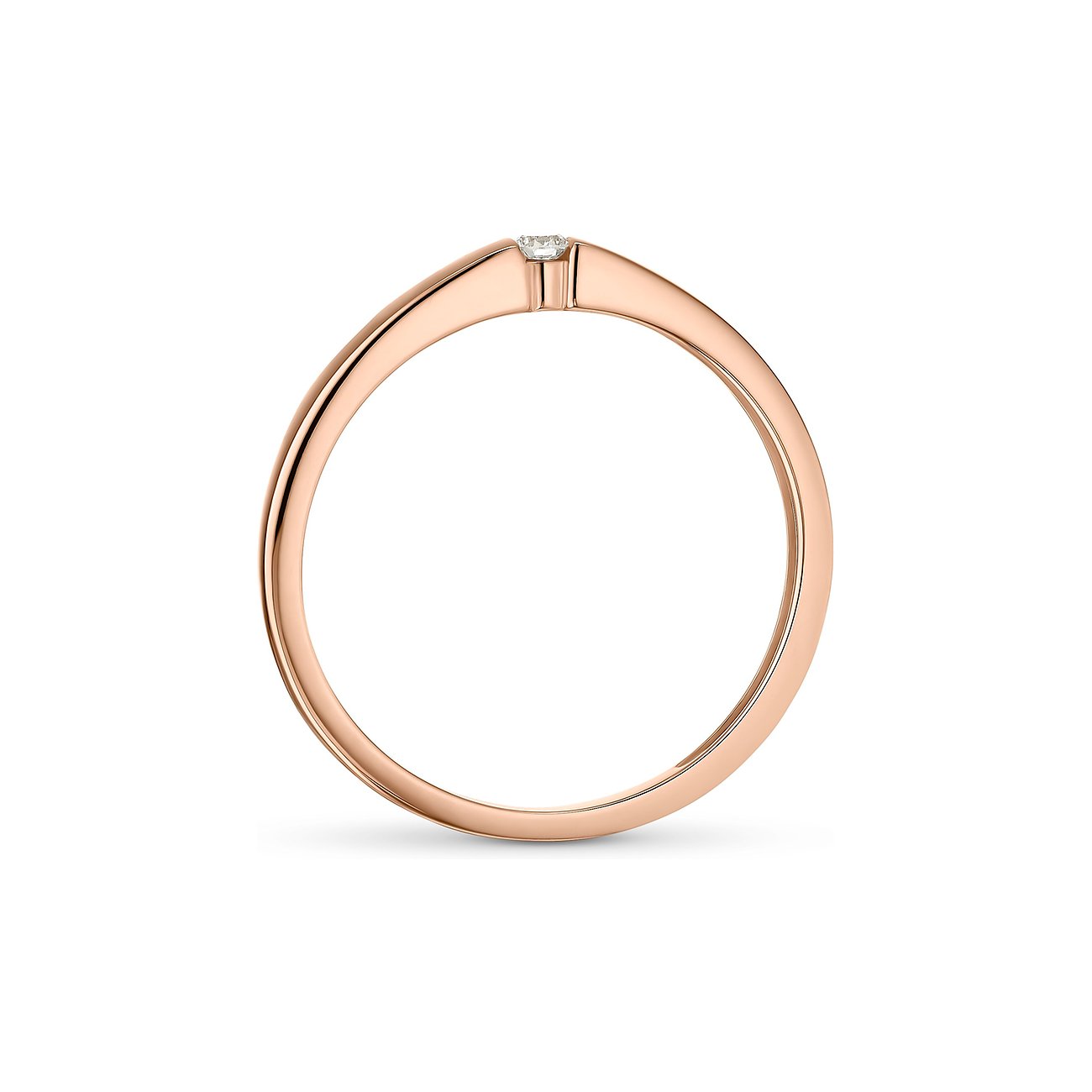CHRIST Ring aus 375 Roségold mit Diamant.