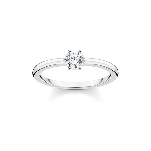 Thomas Sabo Ring aus 925er Silber mit Zirkonia.