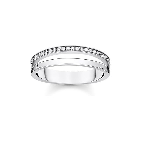 Thomas Sabo Ring aus 925er Silber mit Zirkonia.