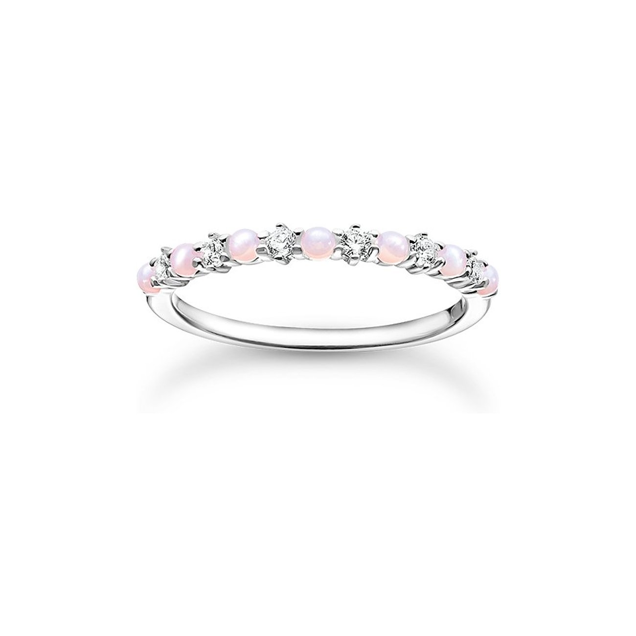 Thomas Sabo Ring aus 925er Silber mit Glassteinen.