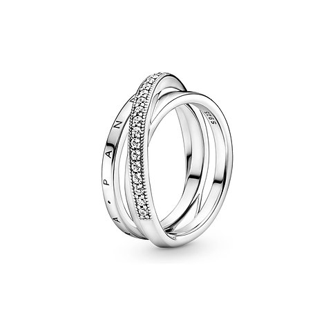 Pandora Ring aus 925er Silber mit Zirkonia.