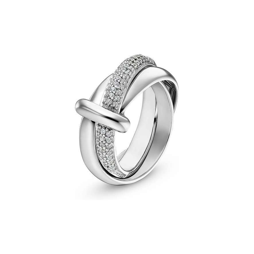 JETTE Ring aus 925er Silber mit Zirkonia.
