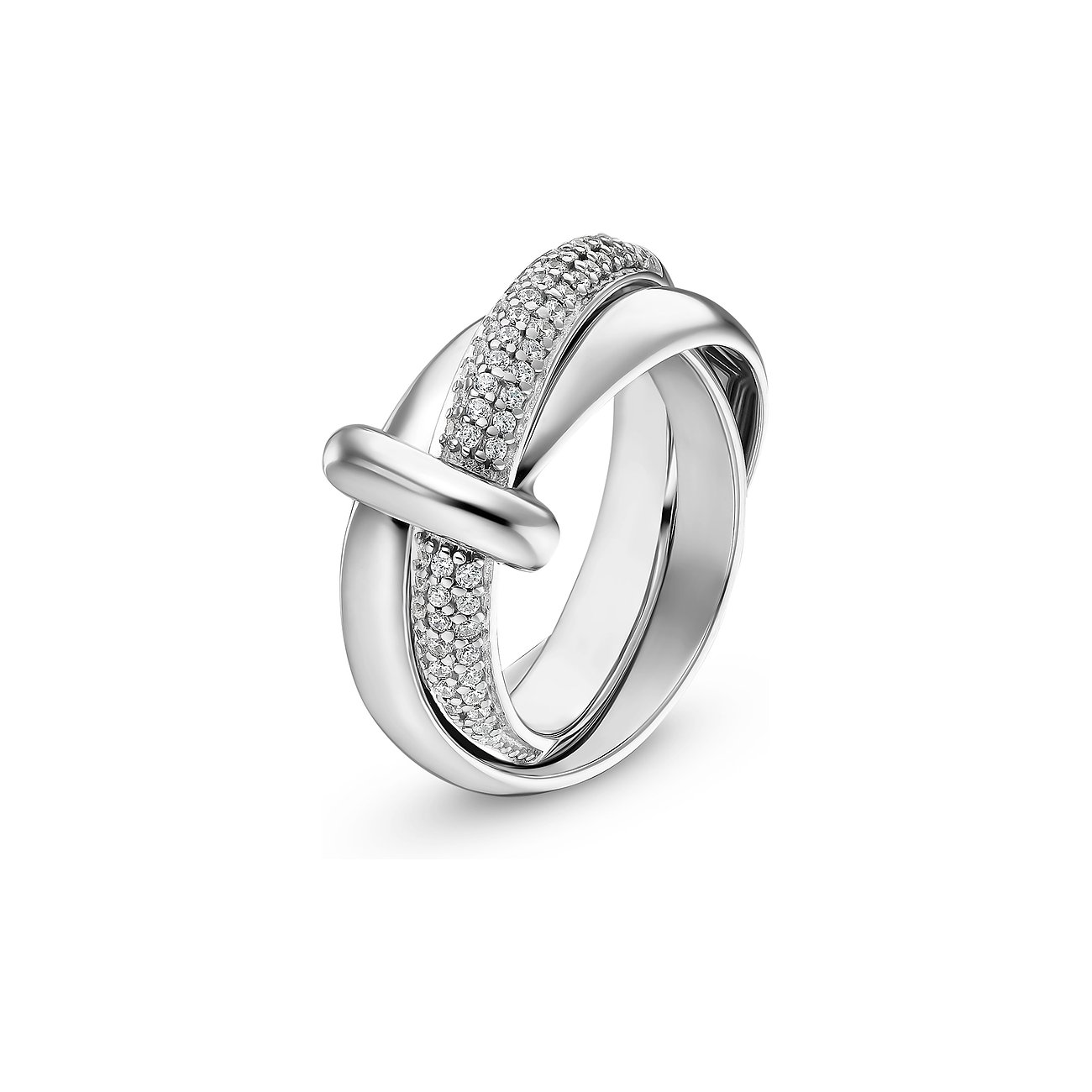 JETTE Ring aus 925er Silber mit Zirkonia.