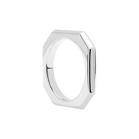 PdPaola Ring aus Messing, achteckig, poliert.