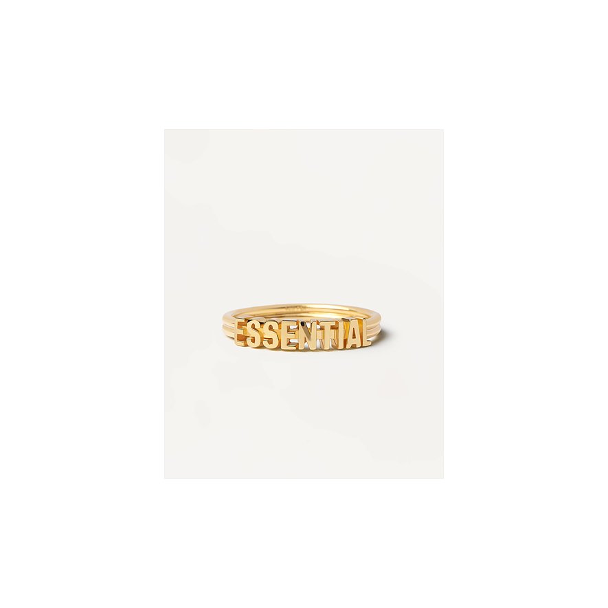 PdPaola Ring aus 925er Silber mit Buchstaben-Applikation.