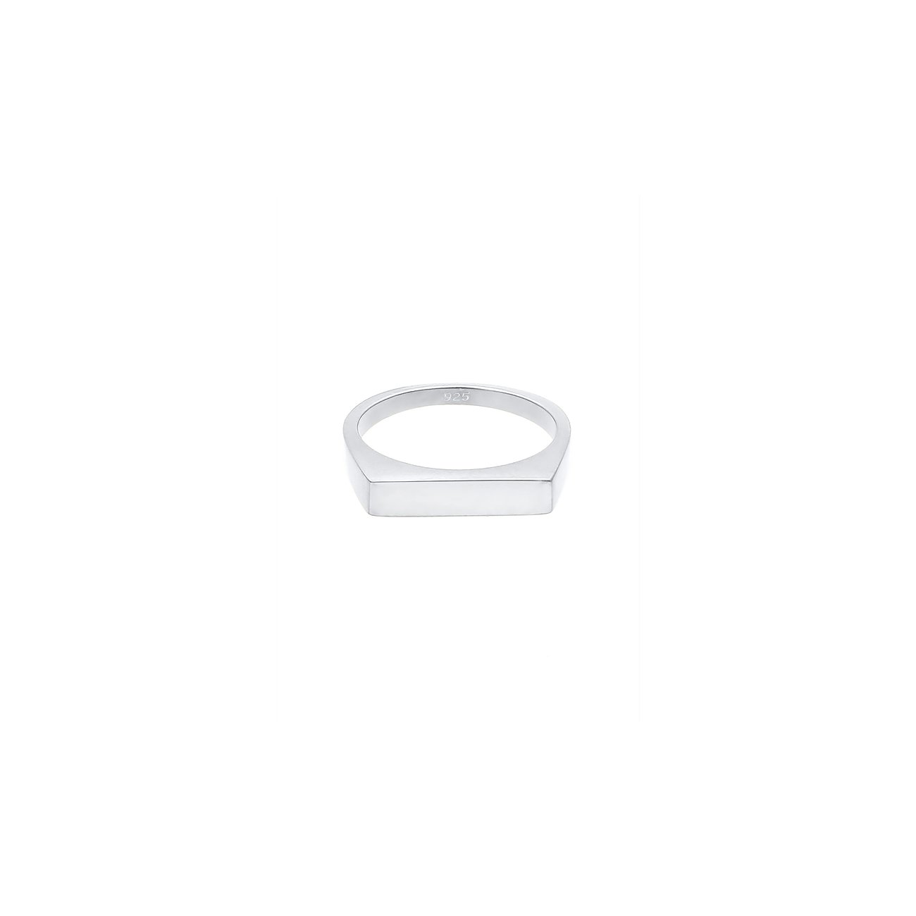 Elli Ring aus 925er Silber mit rechteckiger Platte.