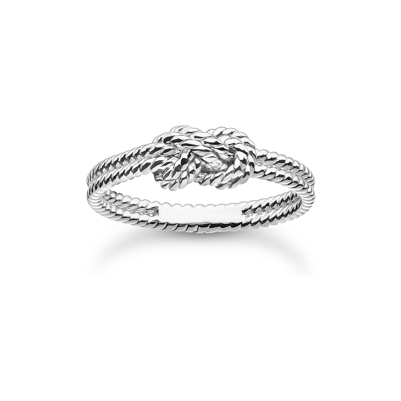 Thomas Sabo Ring aus 925er Silber mit geflochtenem Design.