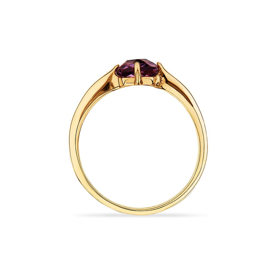 CHRIST Ring aus 375 Gelbgold mit Amethyst.