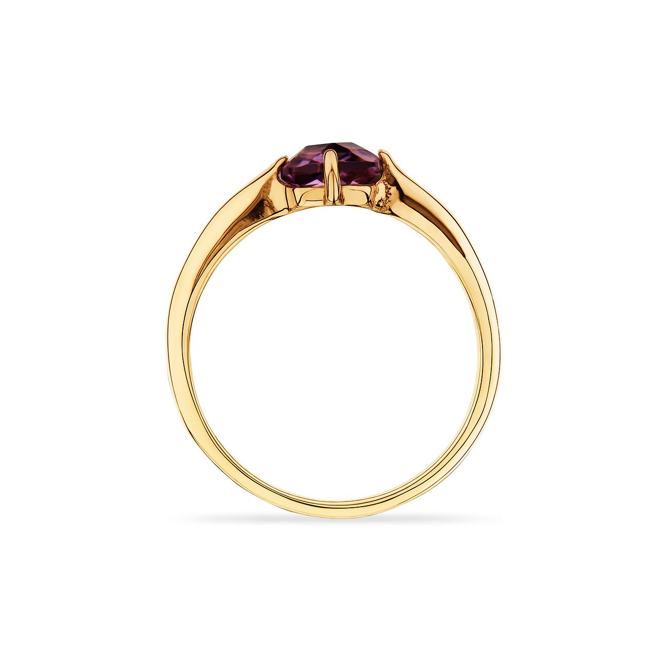 CHRIST Ring aus 375 Gelbgold mit Amethyst.