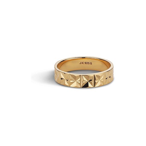 Jane Kønig Ring aus 925er Silber mit Facettenschliff.